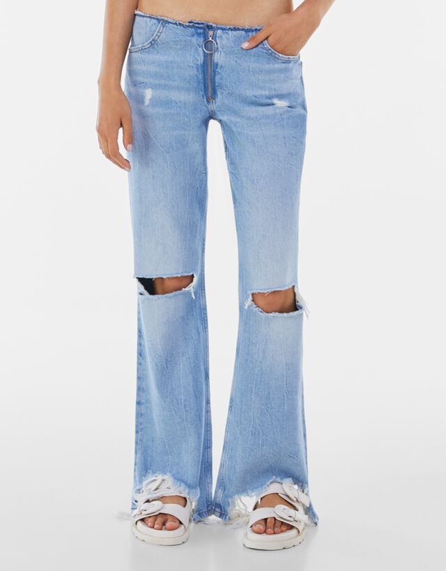Low waist jeans bershka clearance