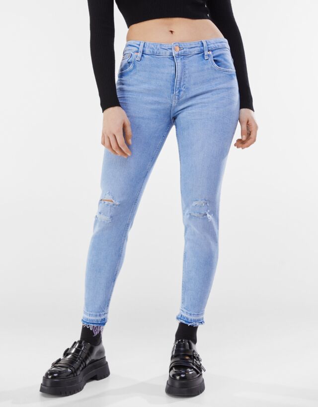 Low waist skinny jeans - Woman | Bershka