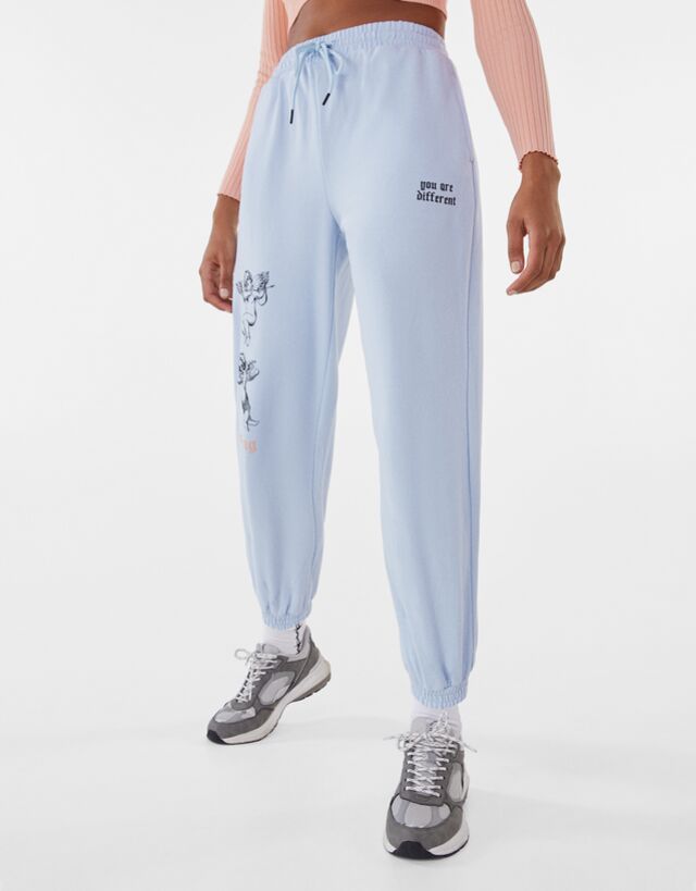 bershka blue joggers