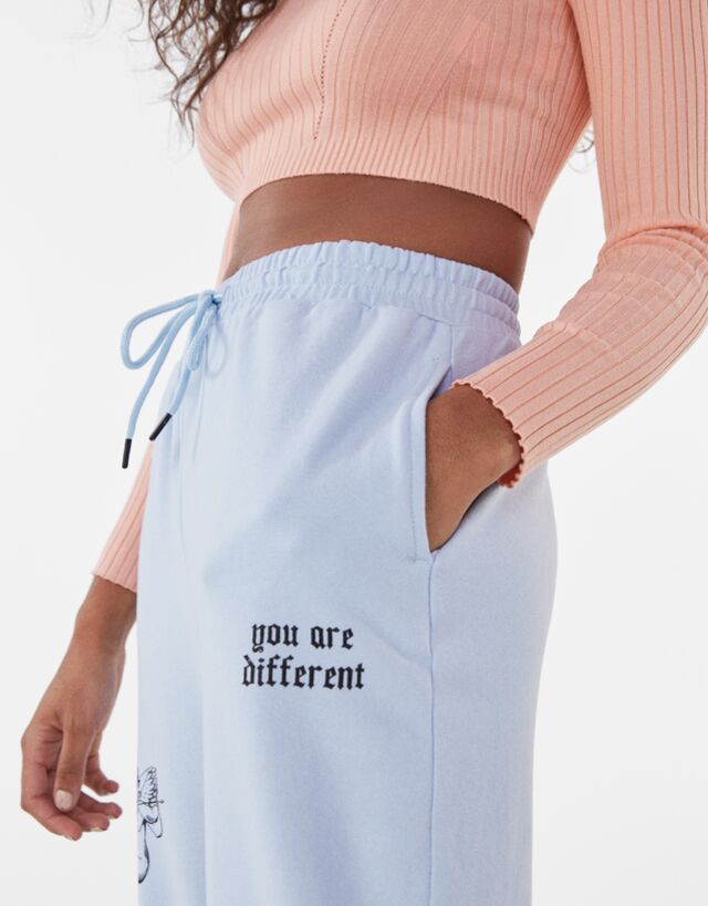 bershka blue joggers