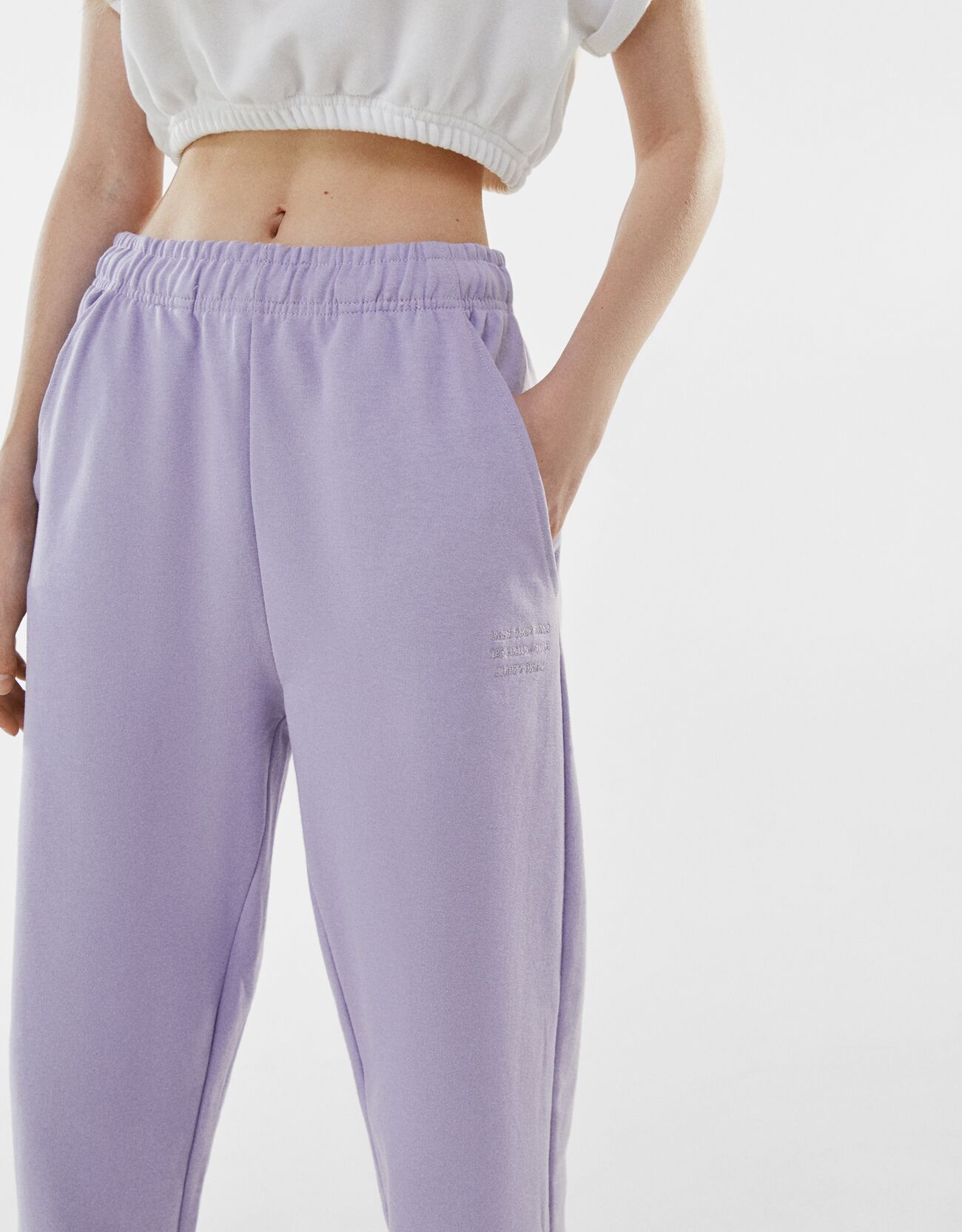 bershka plush joggers