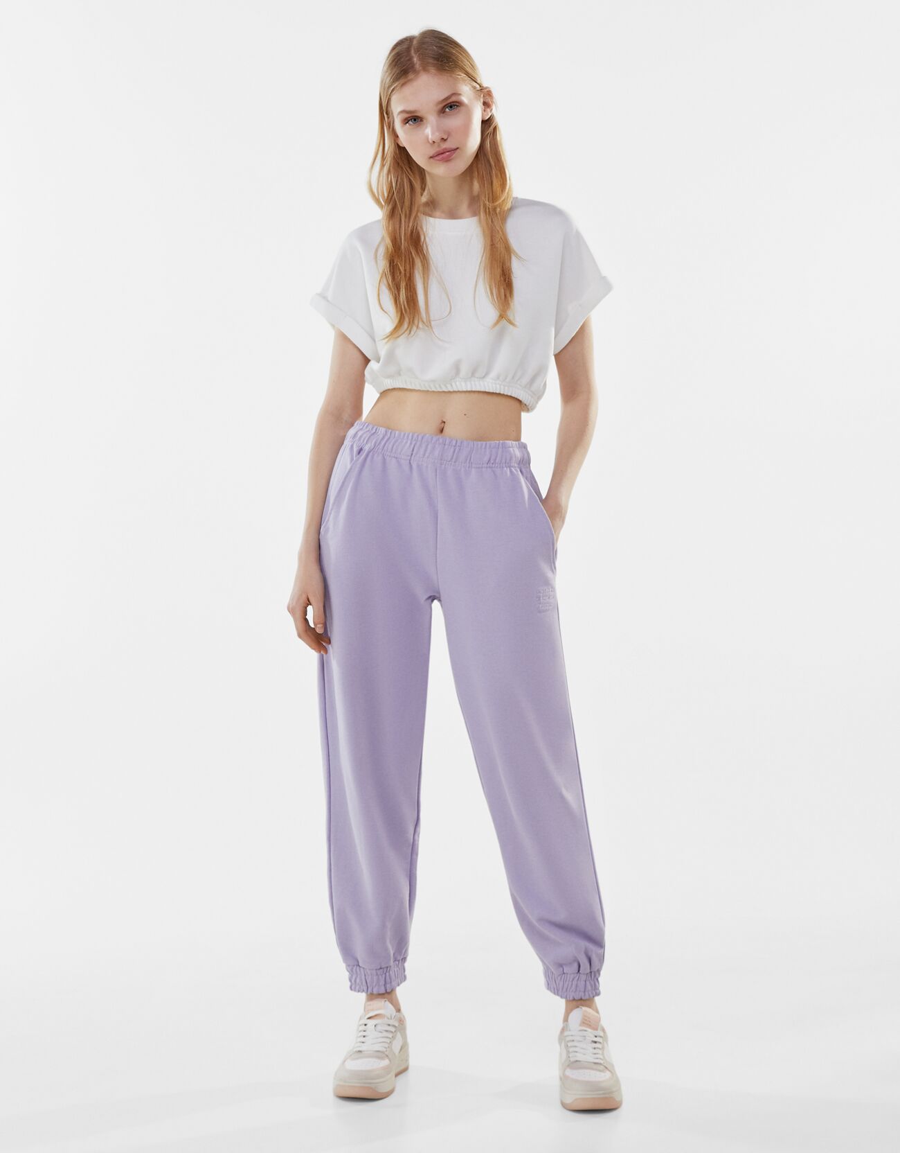 bershka plush joggers
