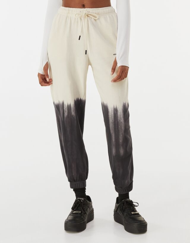 Contrast plush tie-dye joggers - Woman 