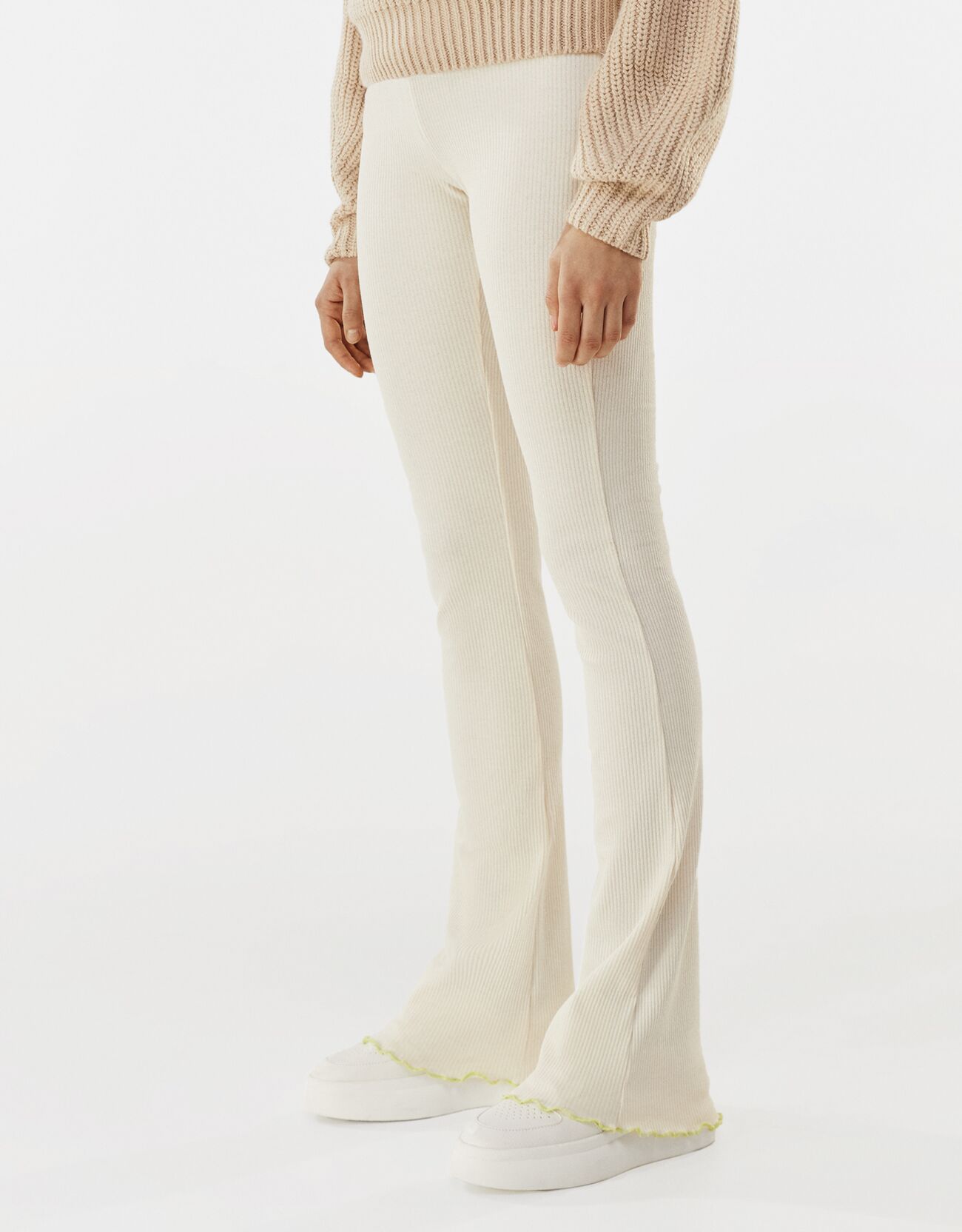 Flare ribbed trousers - NEW - Woman 