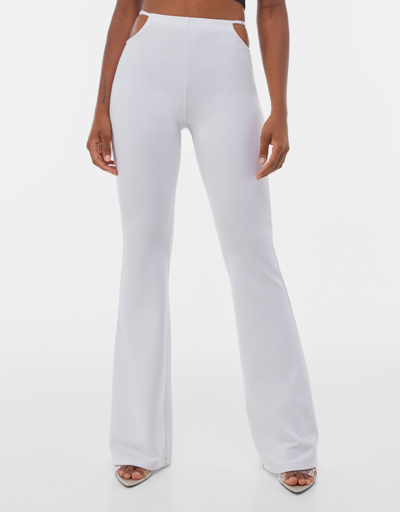 Bershka white trousers clearance