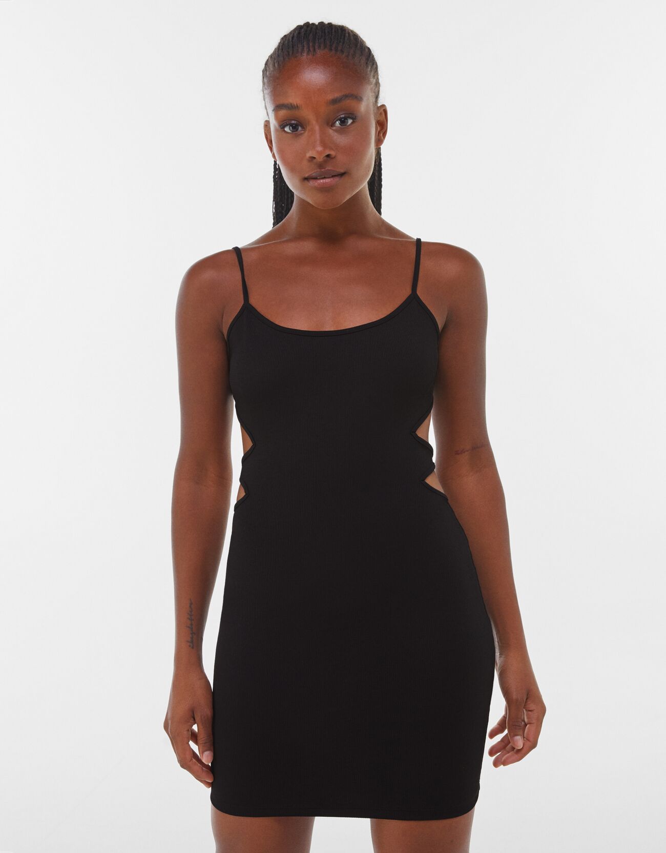 Strappy dress with cut-out thong