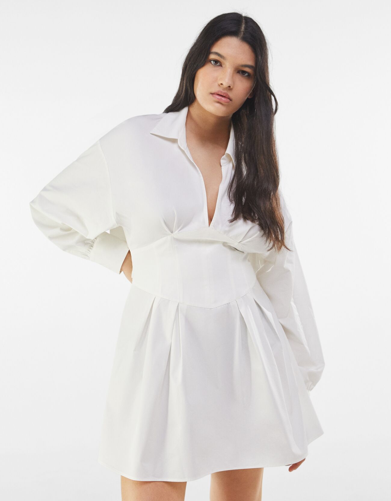 Bershka corset shirt dress clearance