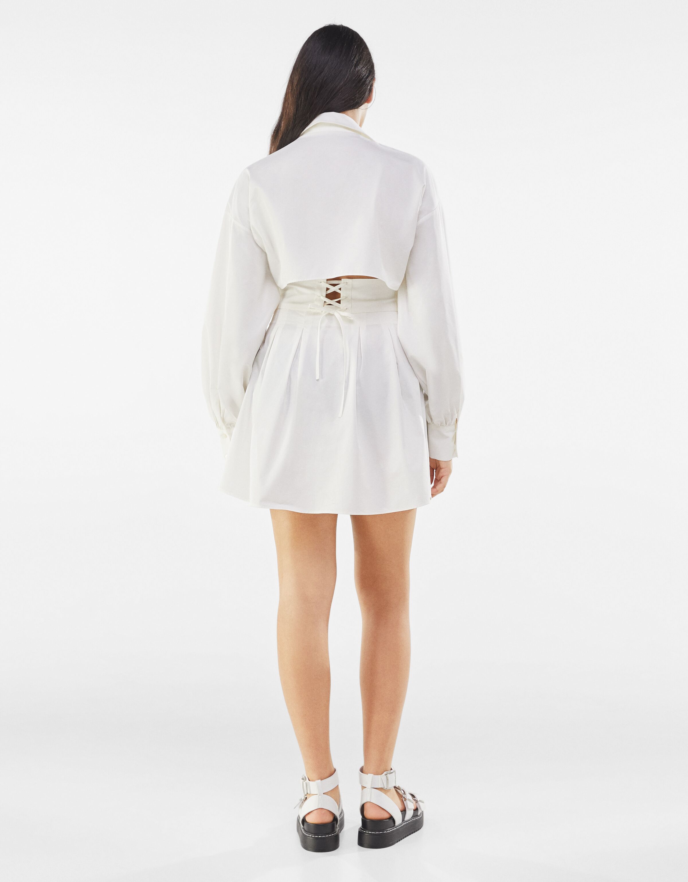 Bershka corset shirt dress clearance
