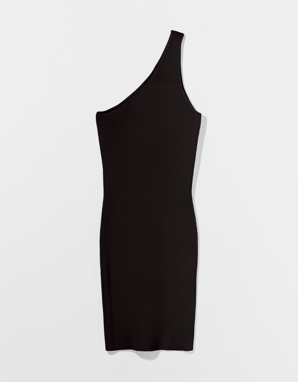 Vestido asimétrico negro de un solo hombro