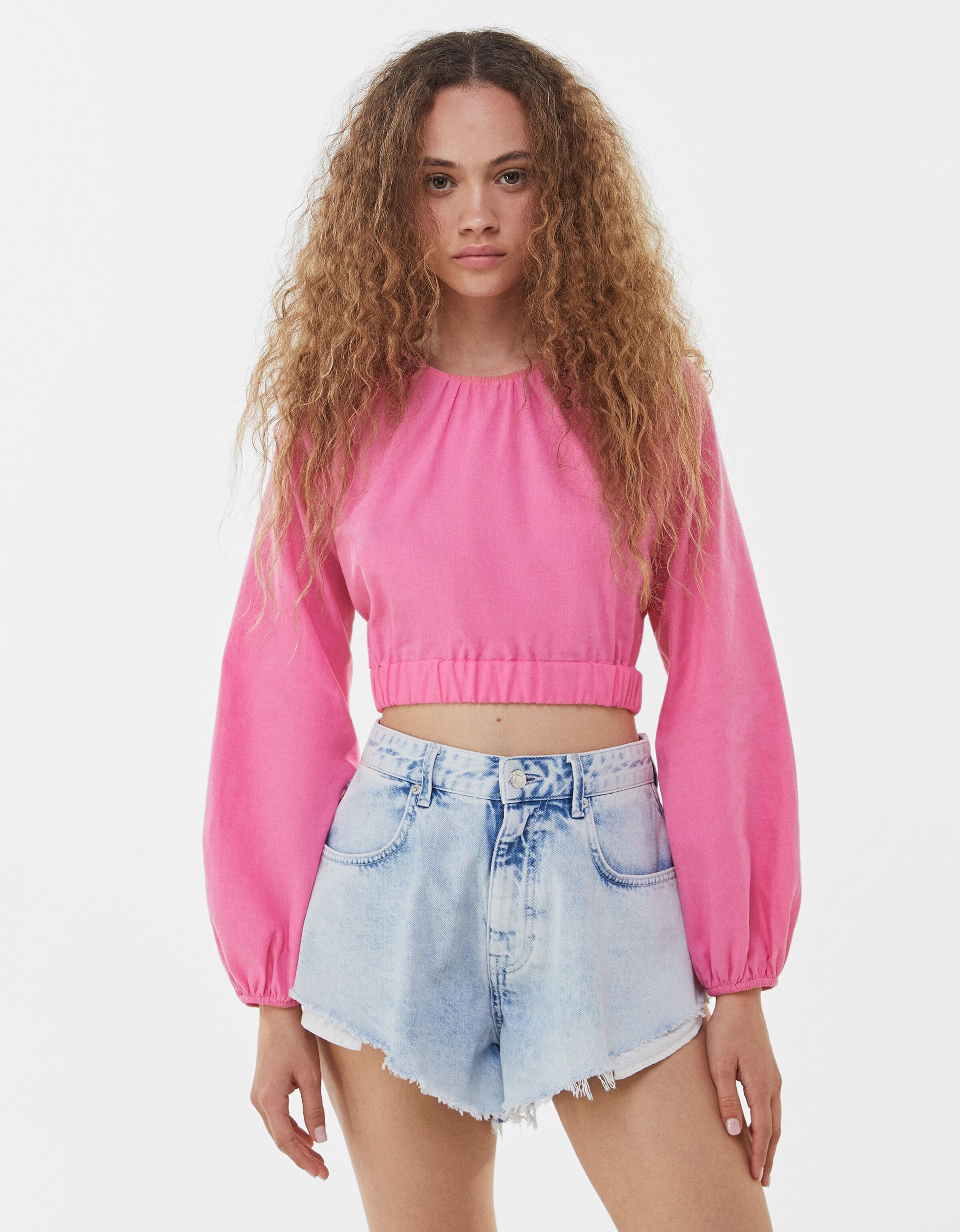 blouse with elastic waistband