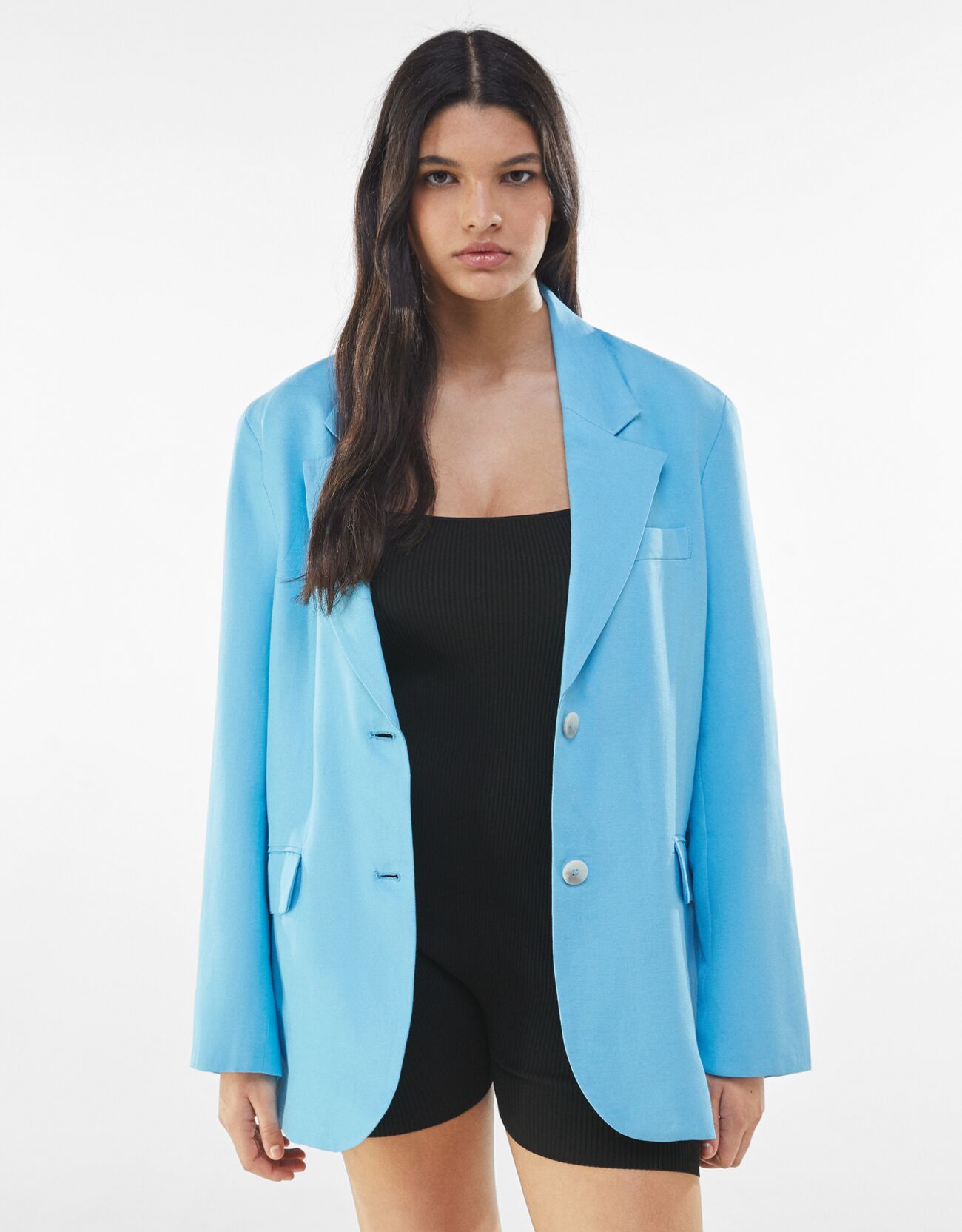 Bershka blue blazer Outlet
