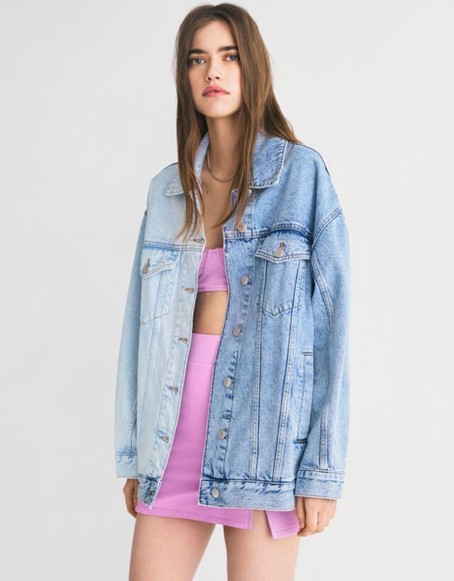 ダブルトーンデニムジャケット - Organic Denim 