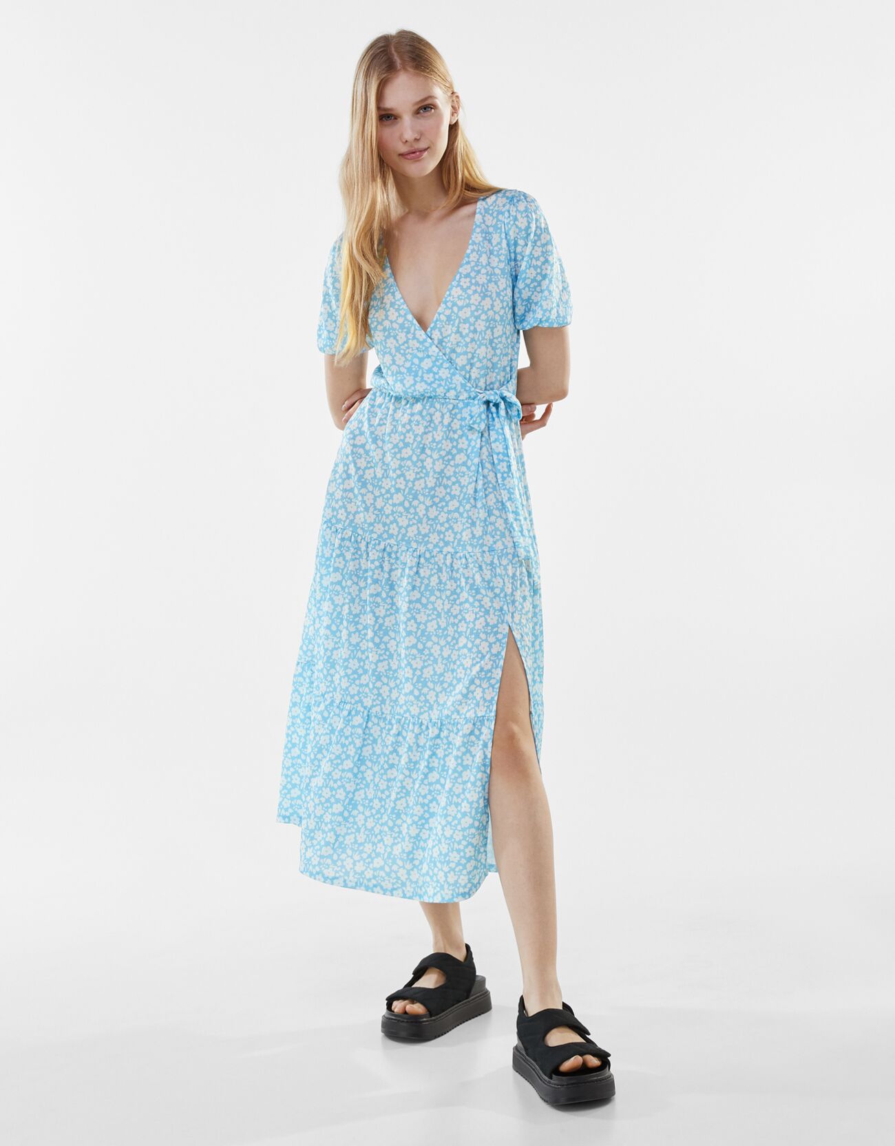 bershka wrap dress