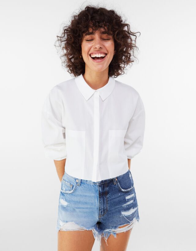 Short en jean femme bershka clearance