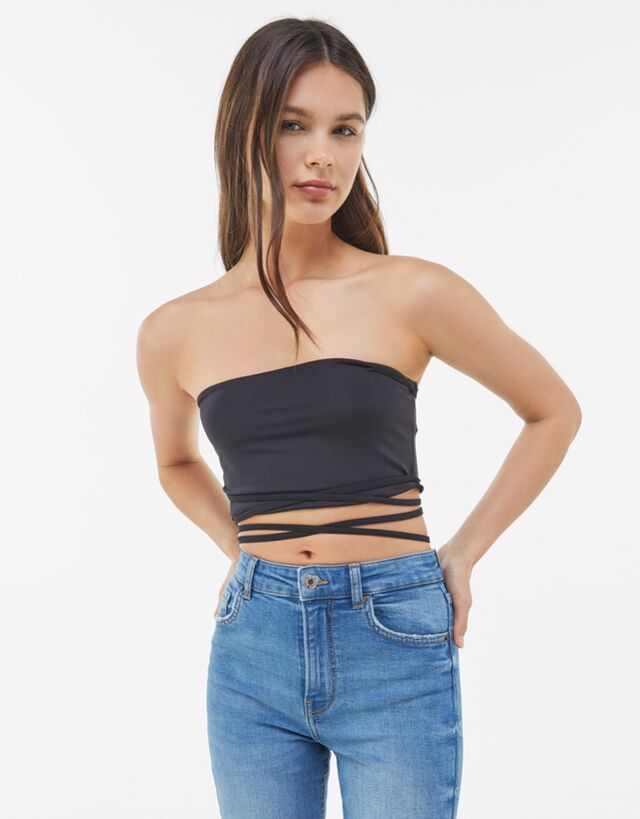 Bandana-style strappy top - T-shirts 
