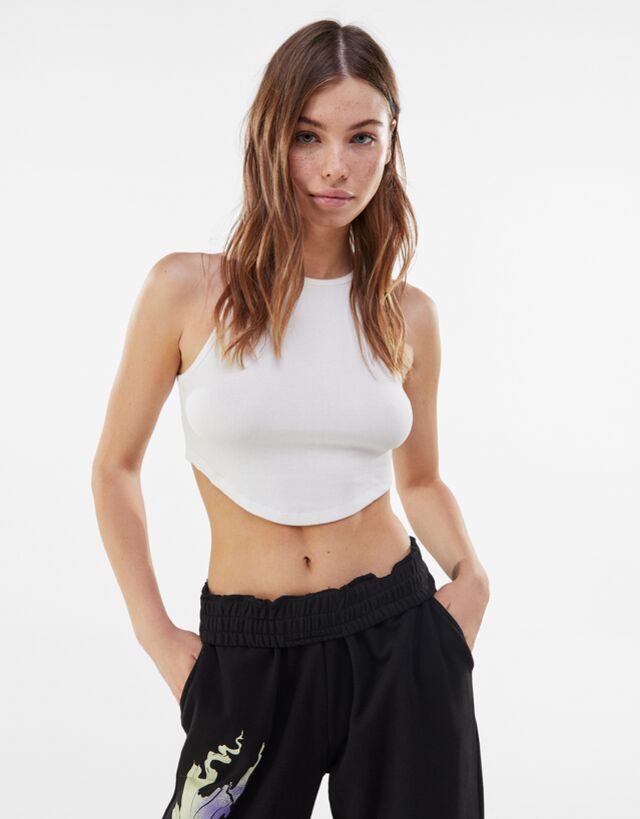 bershka yellow top