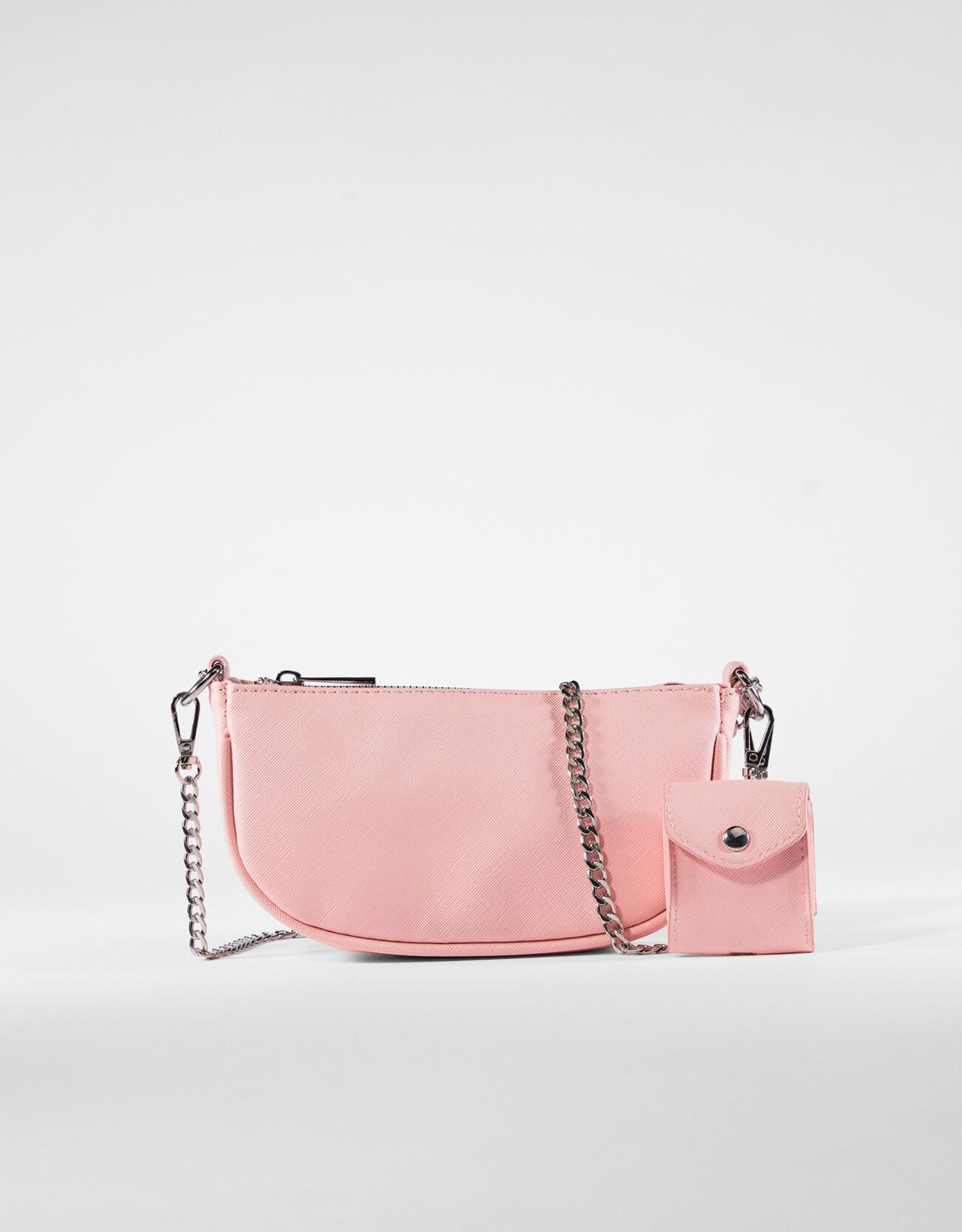 Розовый Мини-сумка с цепочкой Bershka