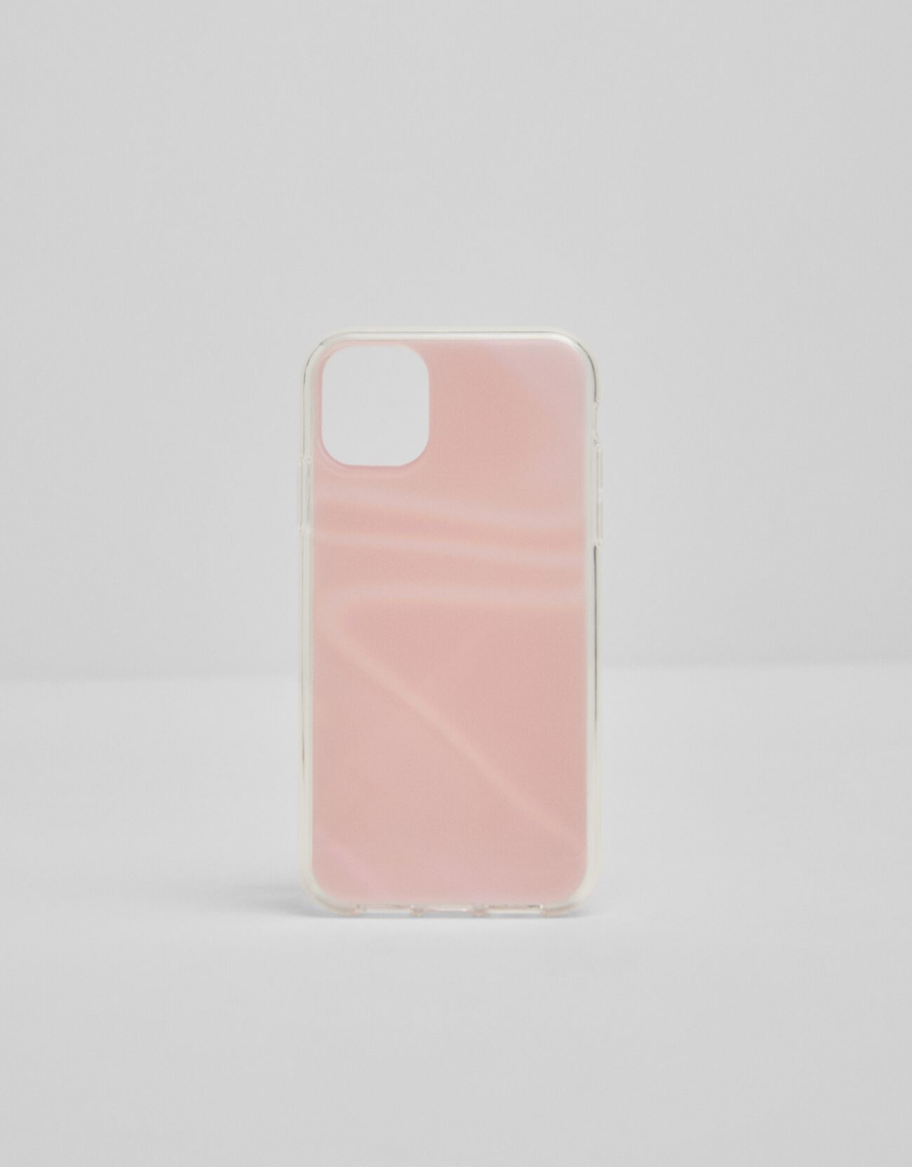 Розовый Светоотражающий чехол для iPhone 11 в пастельных тонах Bershka