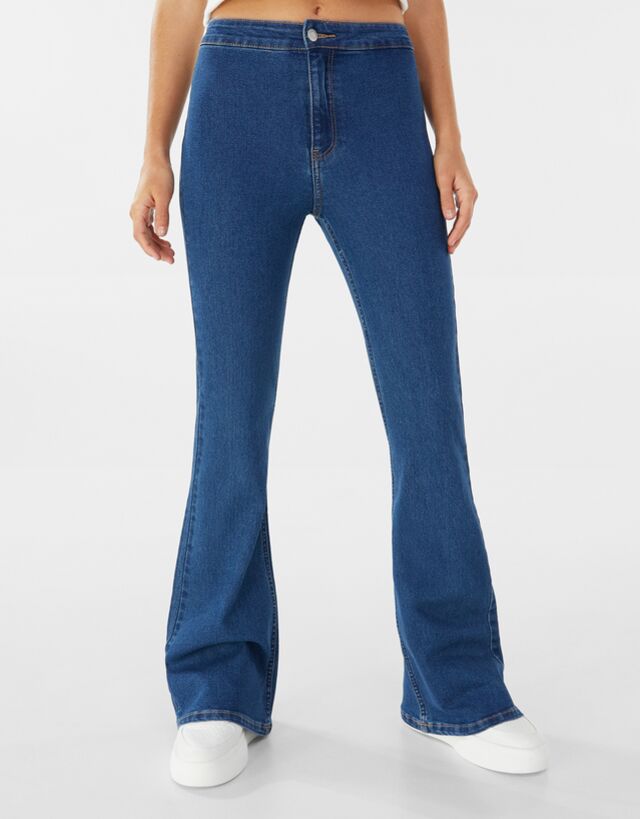 High waist flare jeggings - Trousers 