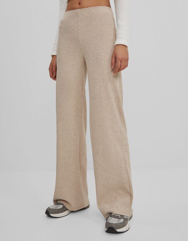 Wide-leg trousers - Woman | Bershka