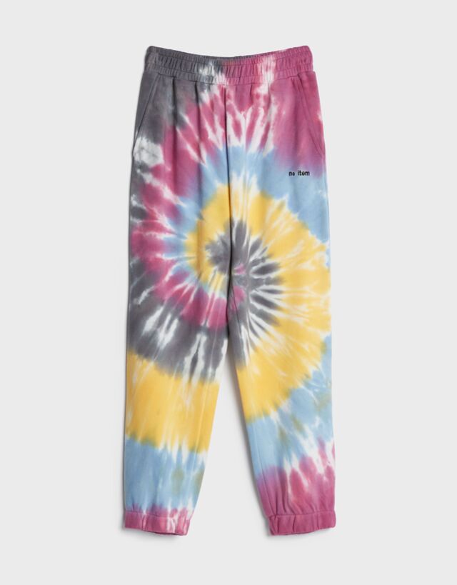 Pantalones Mujer | Bershka PantalóN Jogger Felpa Tie Dye Rosa - Bellavista
