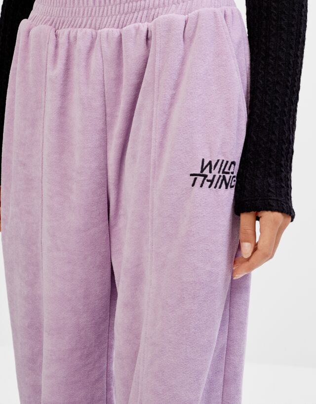 bershka purple joggers