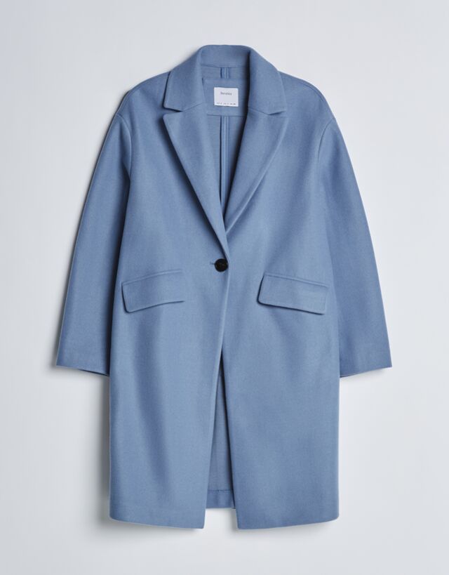 bershka blue coat