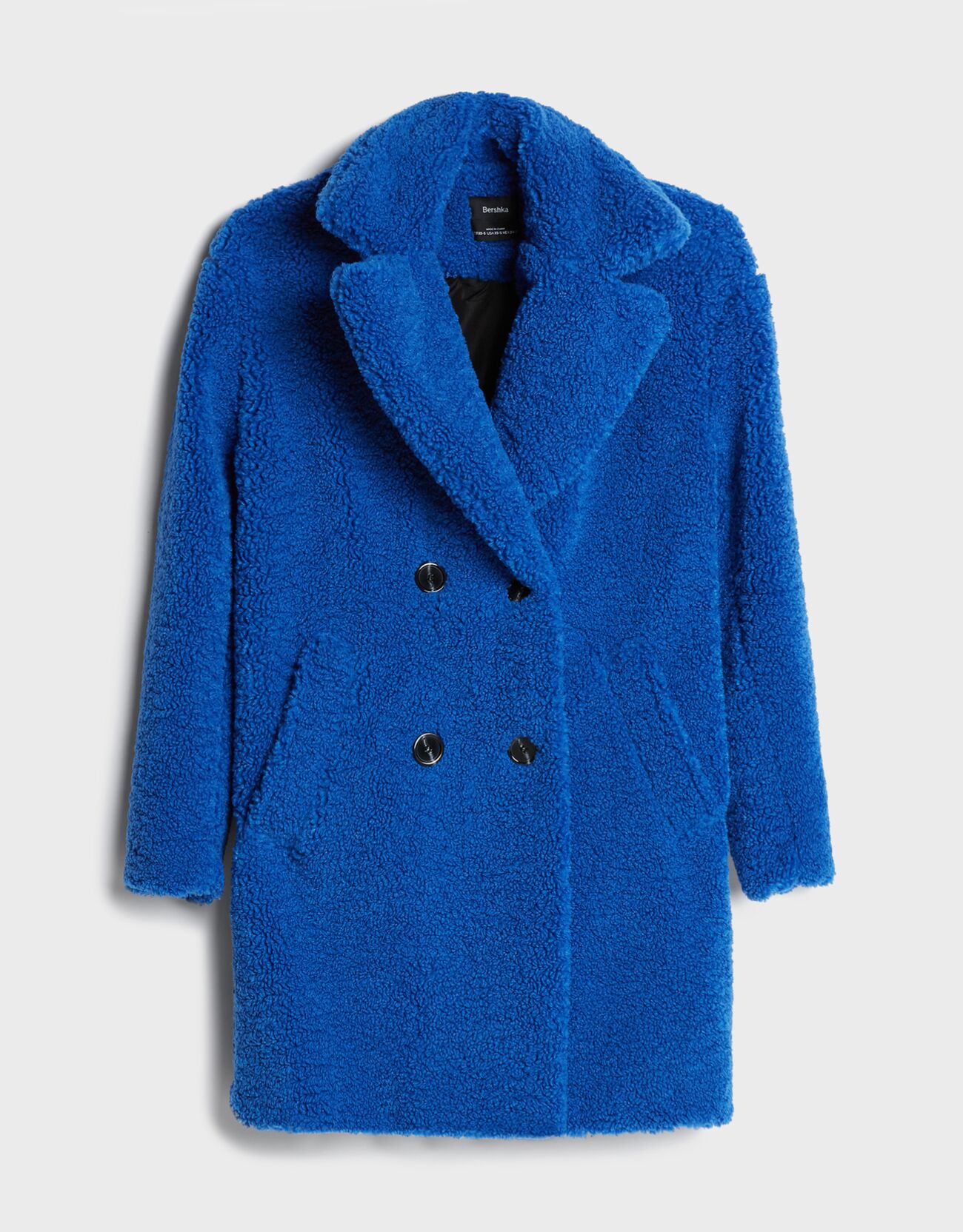 bershka manteau bleu