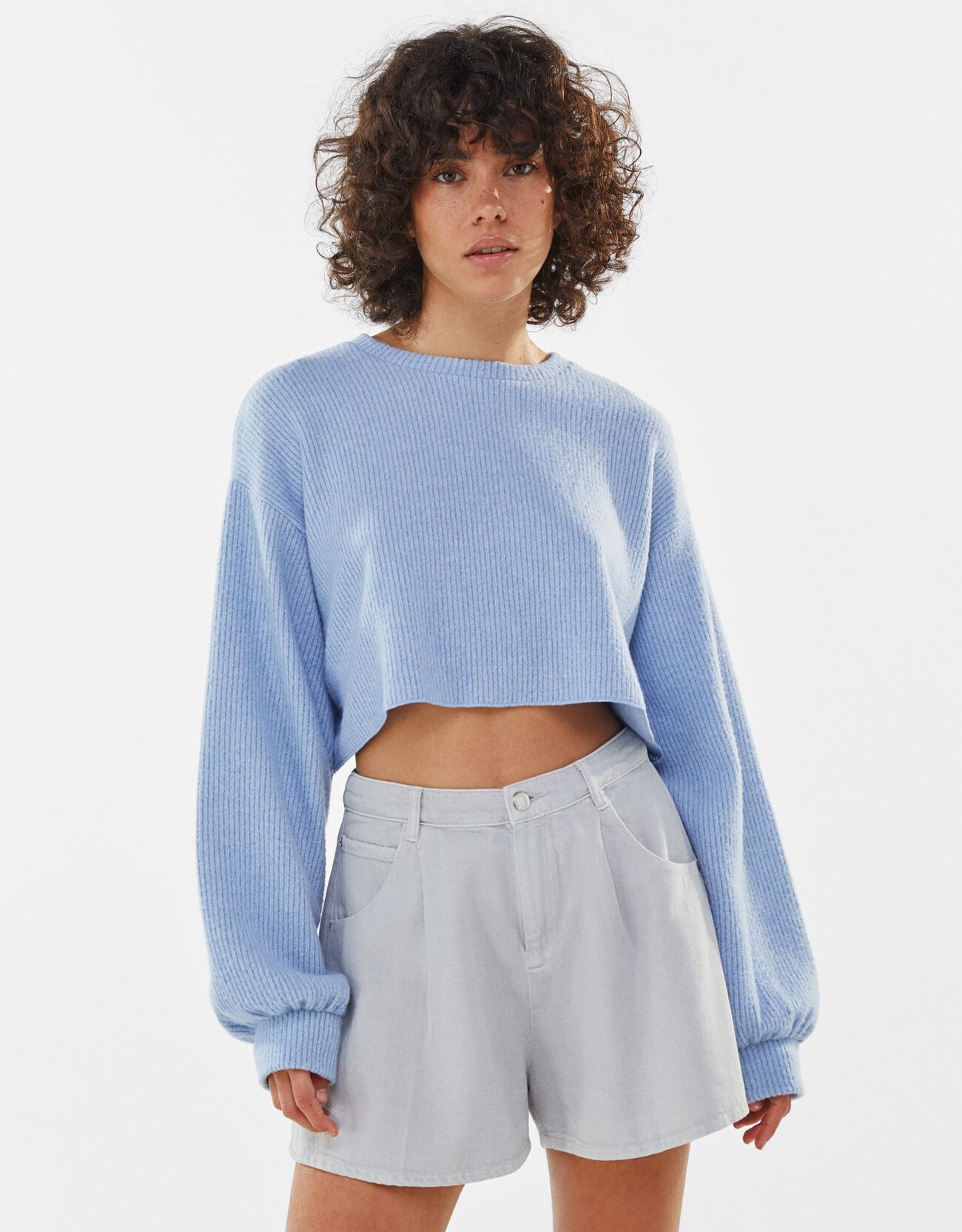 bershka cropped cardigan