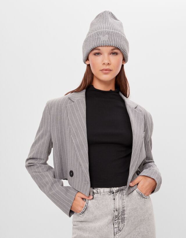 bershka embroidered cardigan