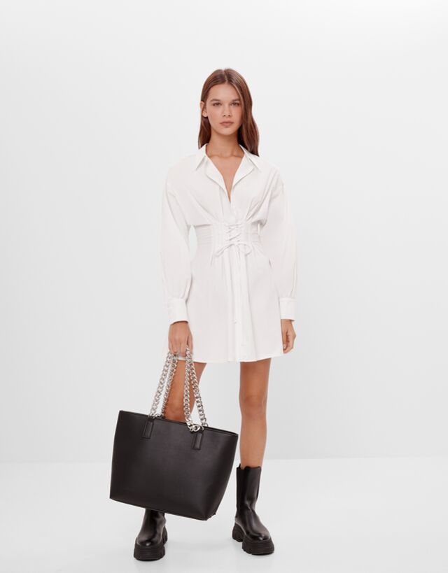 bershka belt bag with chain