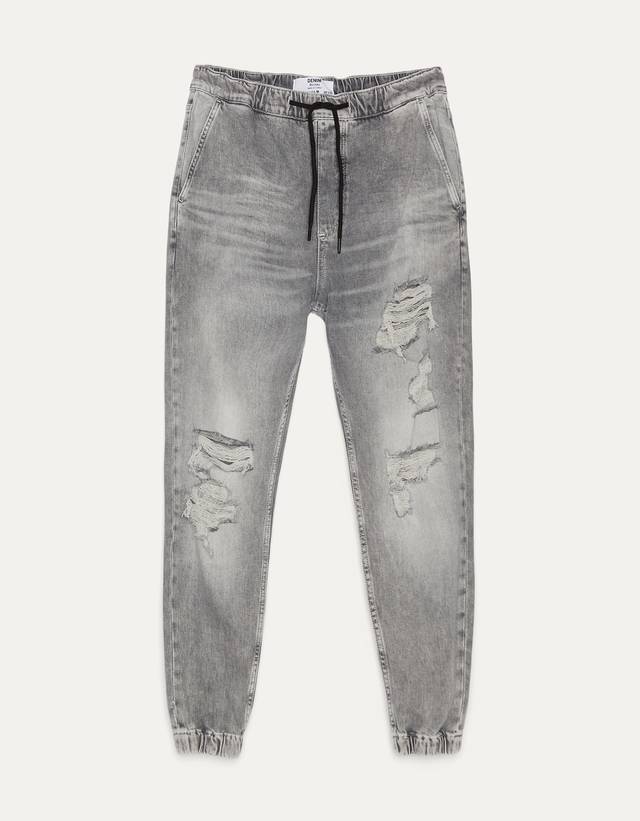 Ripped jogger jeans - Man | Bershka