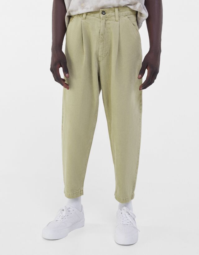 Bershka khaki jeans Clearance