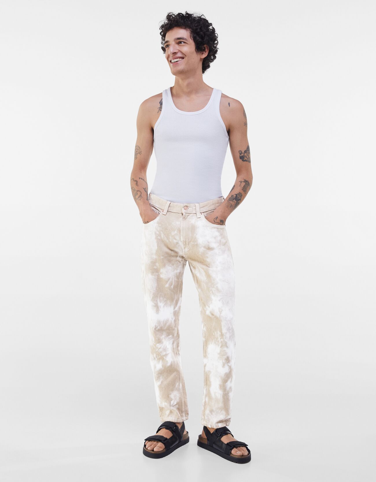 Bershka Straight fit vintage batik jean 6 Bershka Straight fit vintage batik jean 7