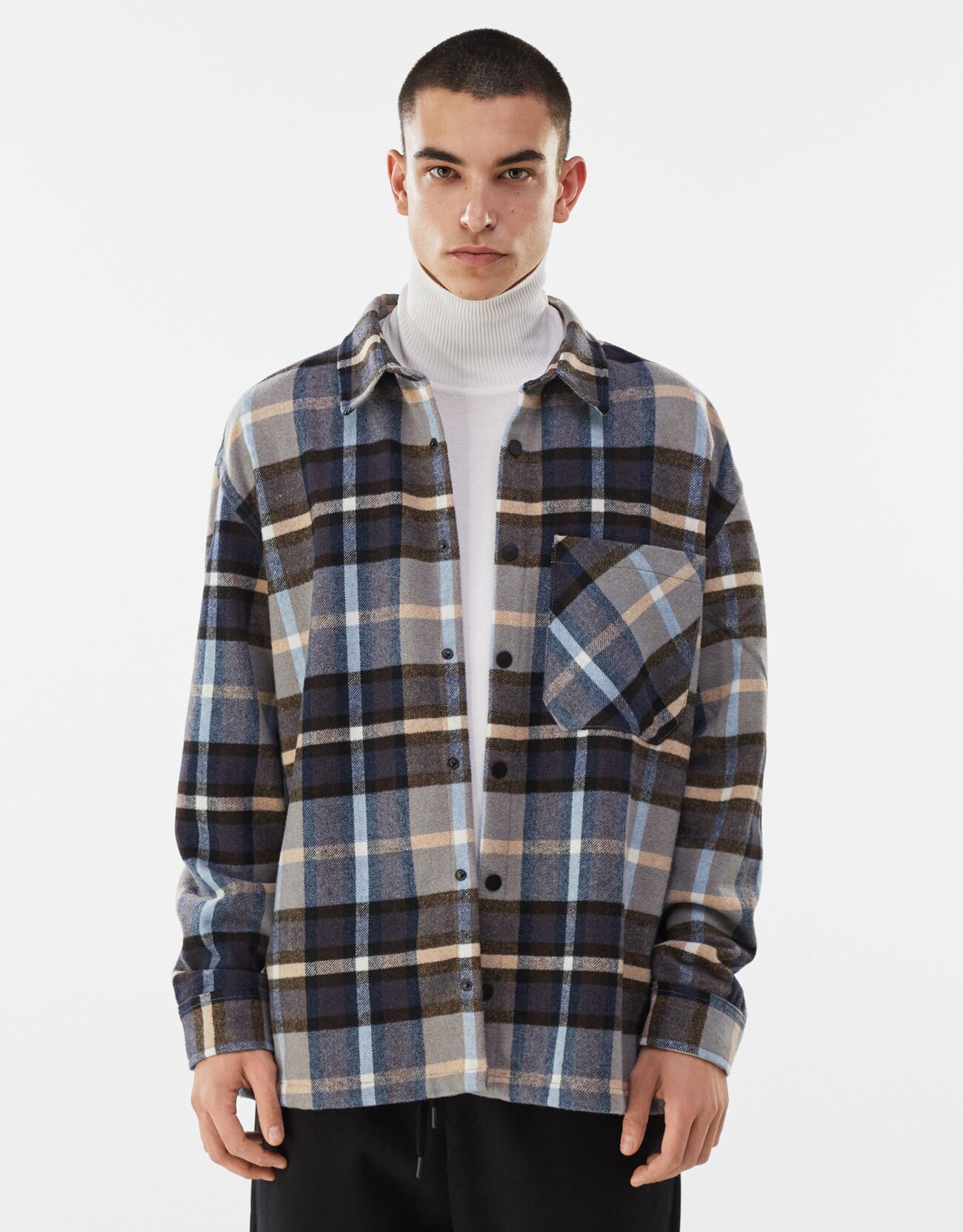 Bershka sobrecamisa hombre clearance