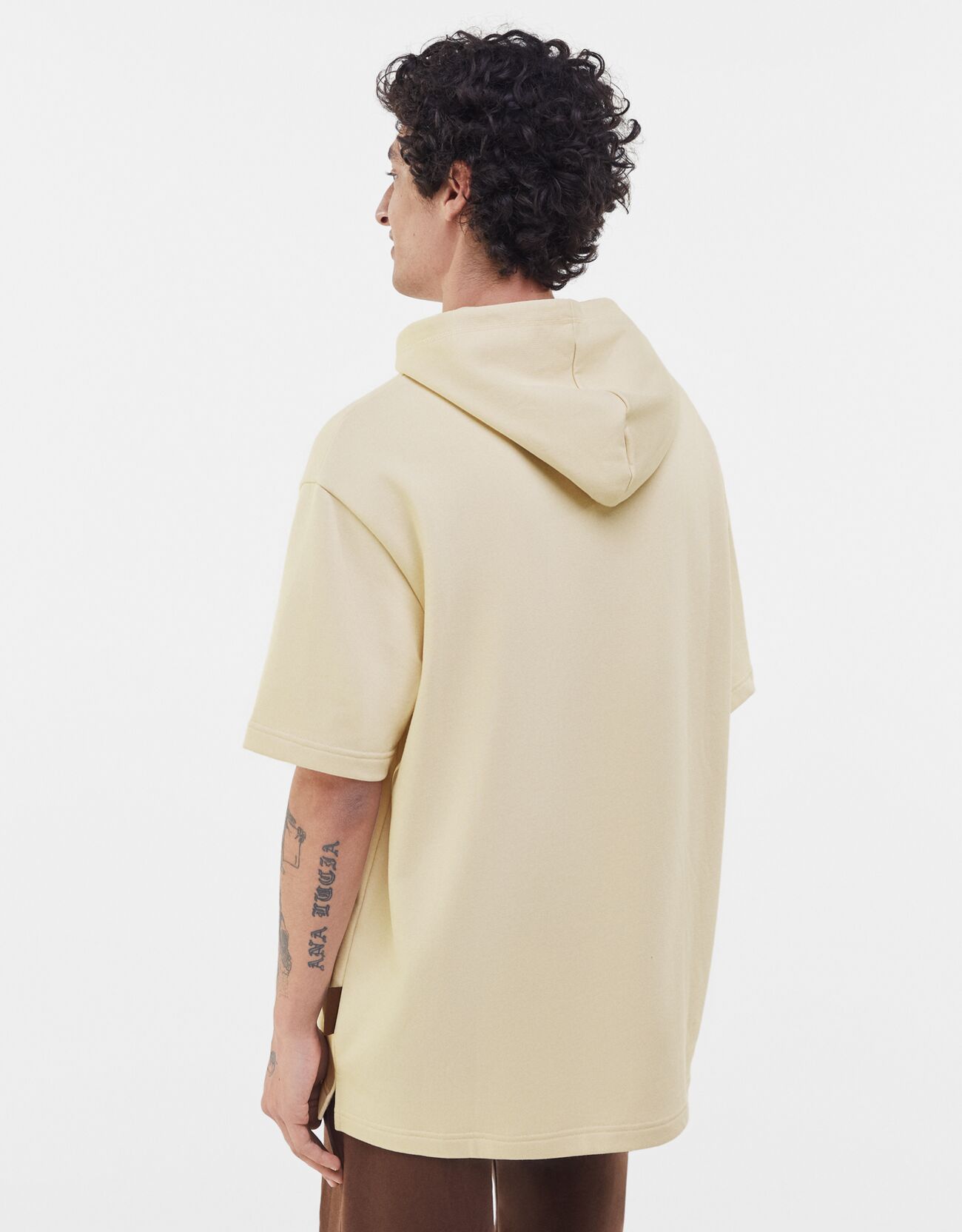 Bershka Baskılı pamuklu kapüşonlu t-shirt 10 Bershka Baskılı pamuklu kapüşonlu t-shirt 11