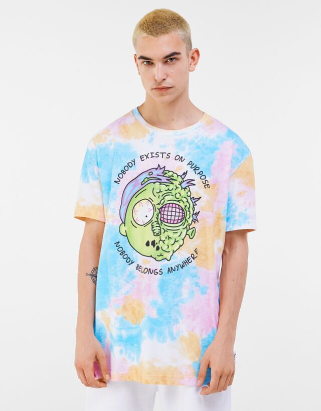 Tie dye t shirt bershka Clearance