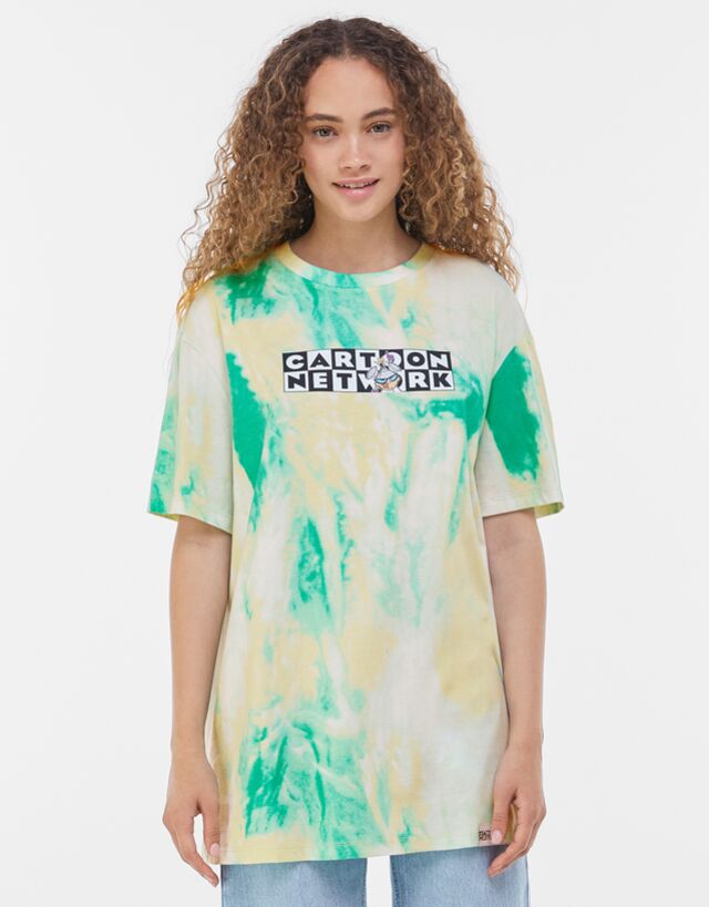 tie dye shirt bershka