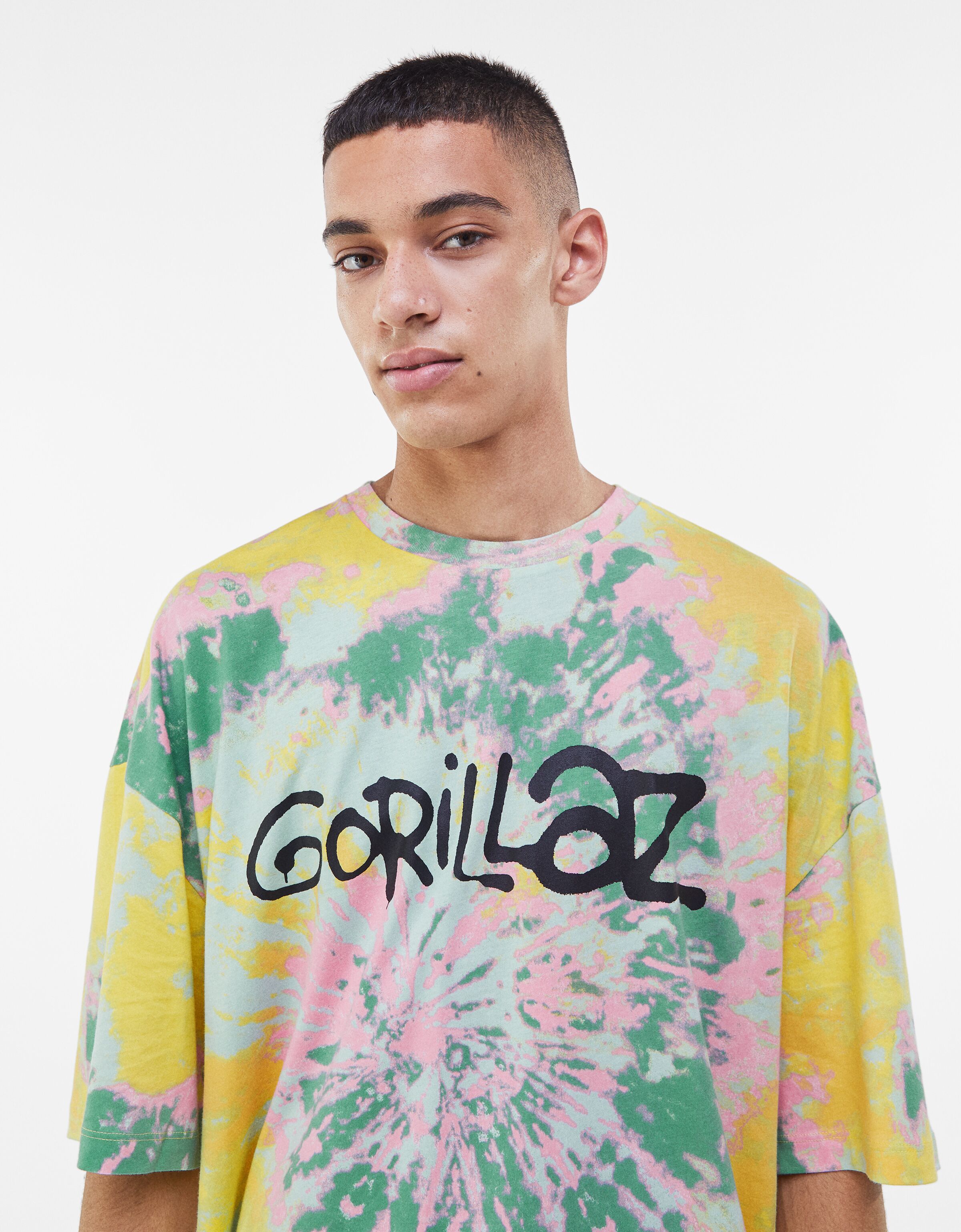 tie dye shirt bershka