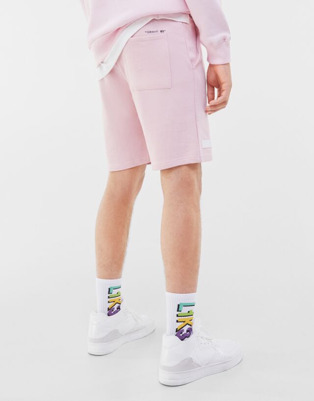 Plush jogger Bermuda shorts - Shorts 