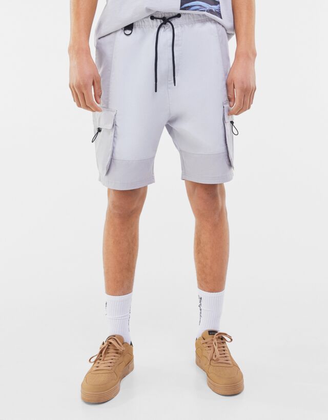 コットン カーゴバミューダパンツ バミューダパンツ メンズ Bershka