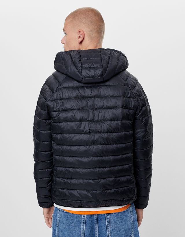 bershka hooded puffer jacket