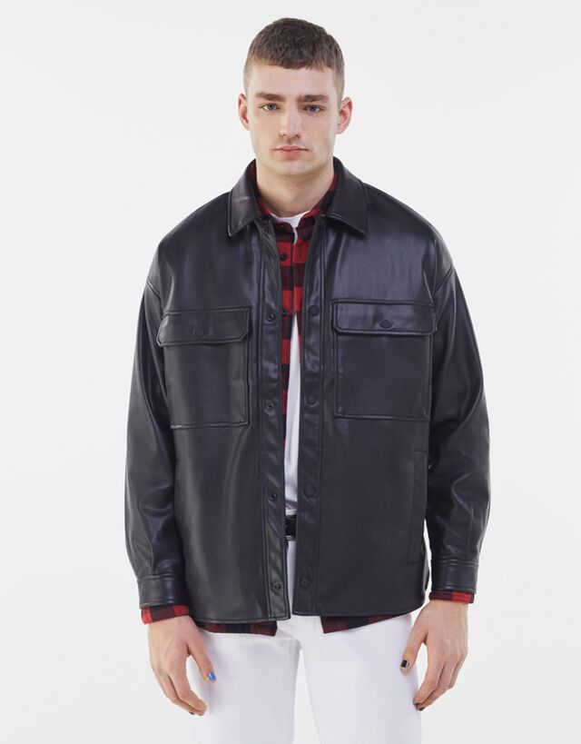 Sobrecamisa efecto piel hombre Clearance