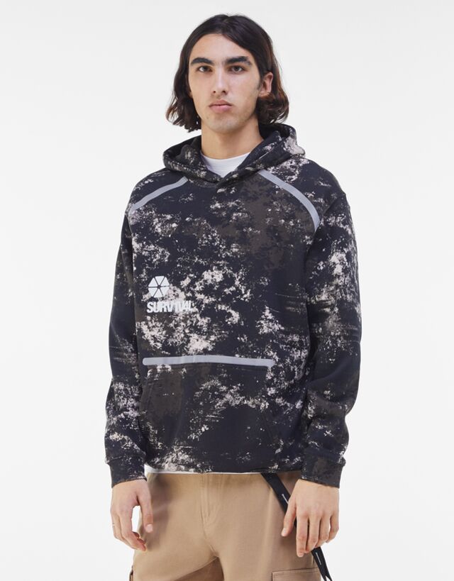 Sudadera detalles reflectantes - Hombre | Bershka