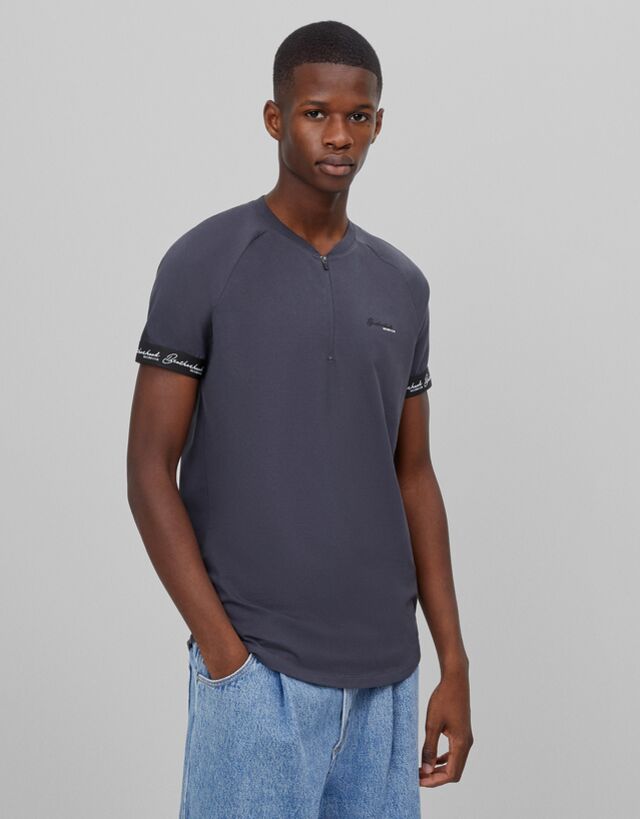 polo shirts with zipper front