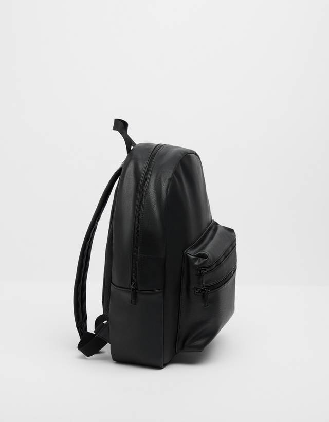 Mochila efecto piel - Hombre | Bershka