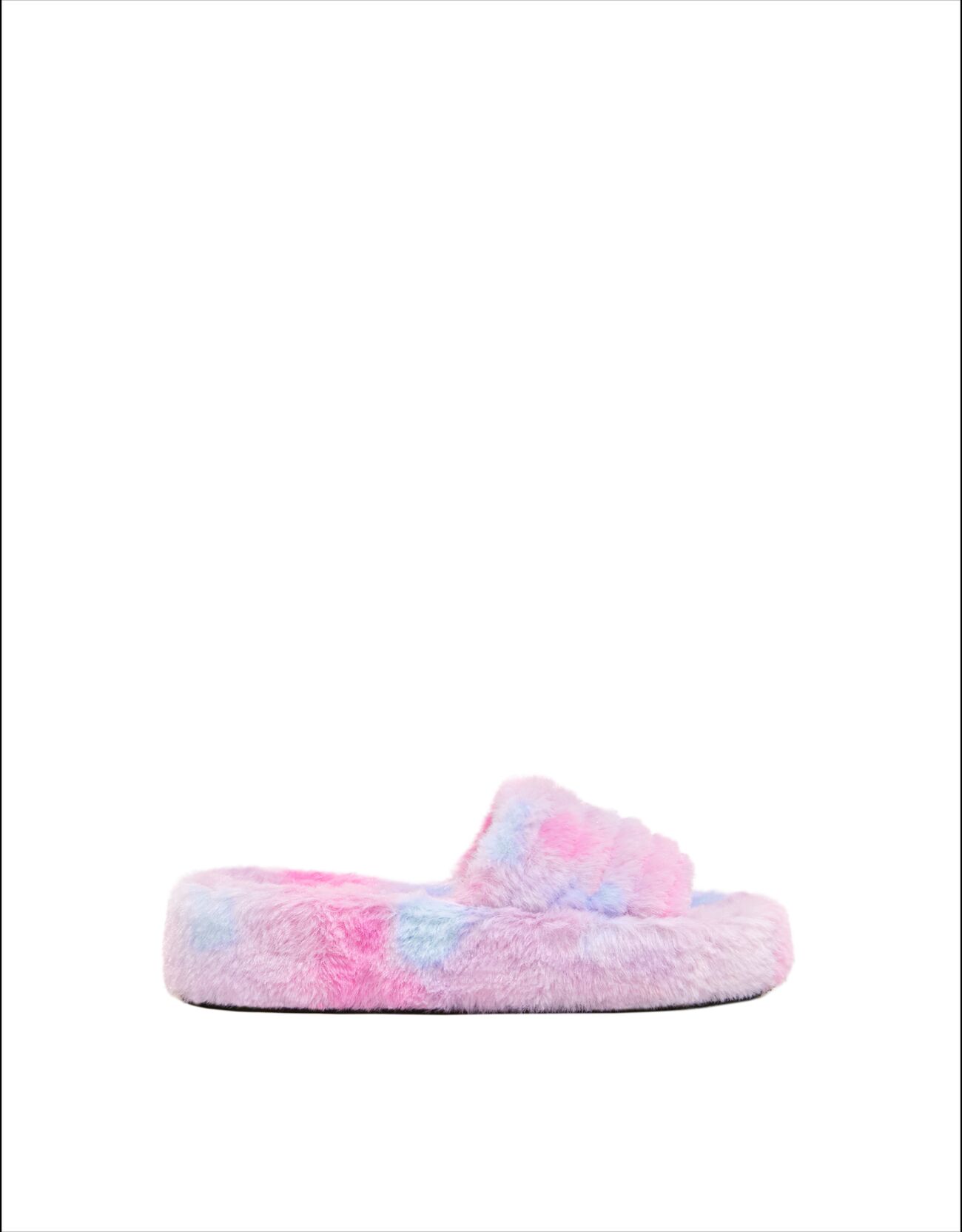 Bershka Dolgulu suni kürklü platform sandalet 2 Bershka Dolgulu suni kürklü platform sandalet 3