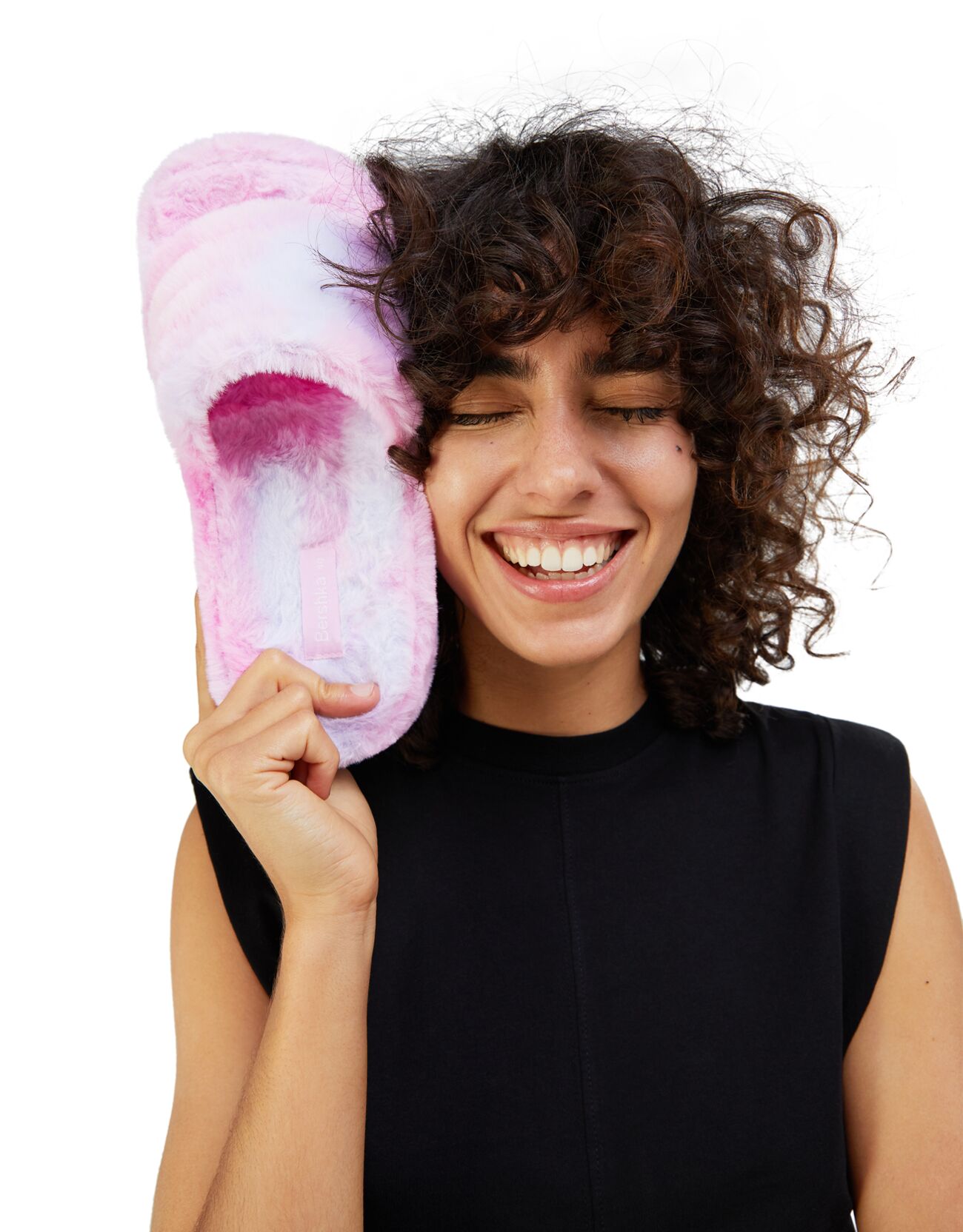 Bershka Dolgulu suni kürklü platform sandalet 0 Bershka Dolgulu suni kürklü platform sandalet 1
