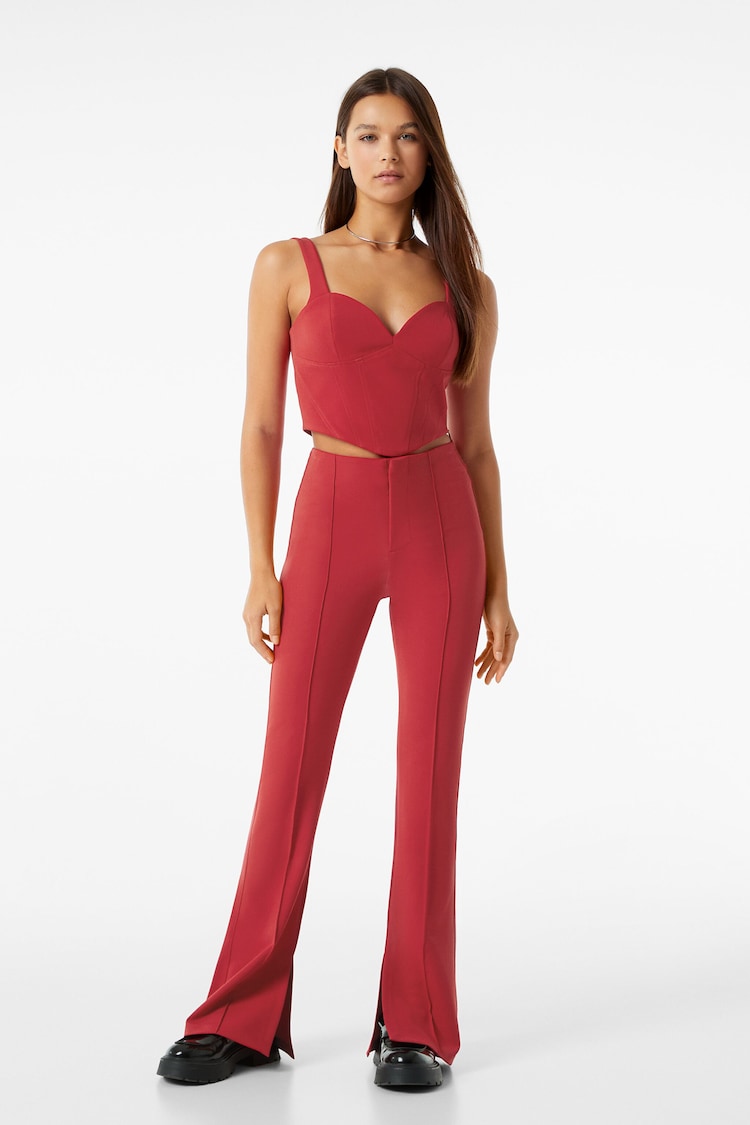 Corset top and trousers set
