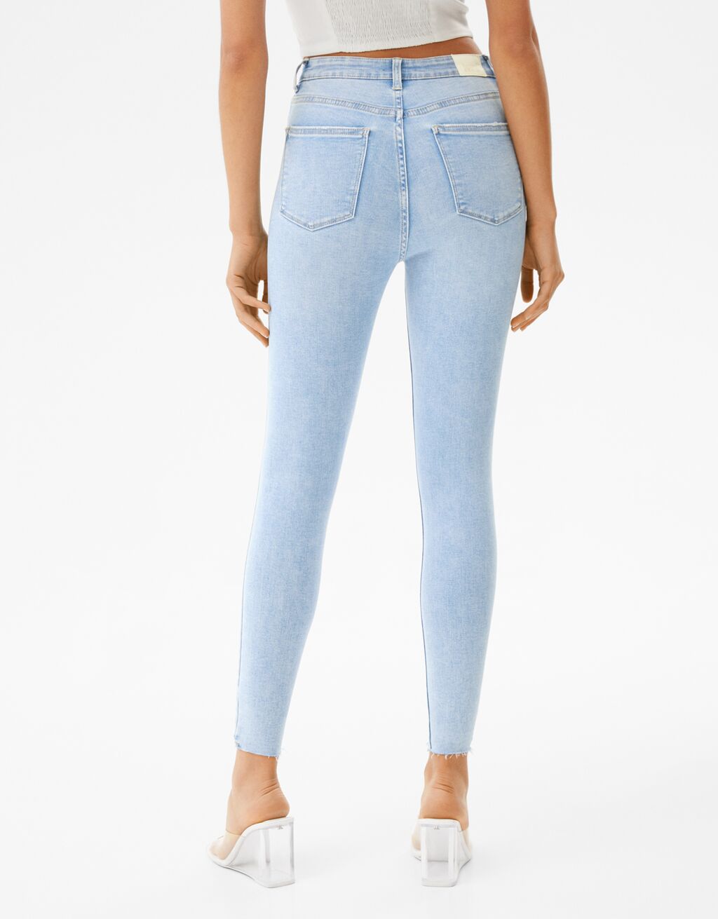 super high rise cropped bershka